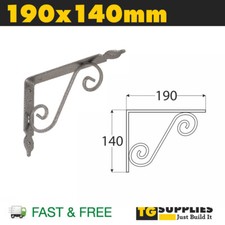 Strong High Quality Decorative Shelf Brackets Supports Metal Ornamental Silver