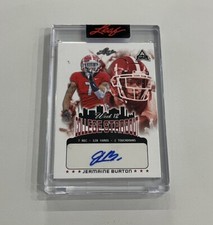 2022 LEAF ROOKIE RC CARD JERMAINE BURTON AUTO COLLEGE STANDOUT /32