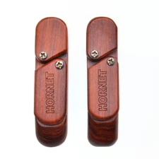 Set of 2 Classic Rotating Wooden Pipes with Storage Compartment Father's Day