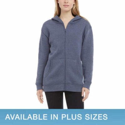 Danskin Ladies' Full Zip Hoodie Soft Brushed Fleece 1630466
