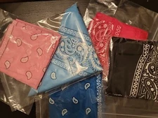 Lot Of 100 Wholesale Paisley Print Bandana 100% Cotton Head Warp Scarf Face Mask