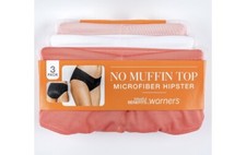 Warner's Blissful Benefits Size XXL 10 No Muffin Top hipster 3 Pair New