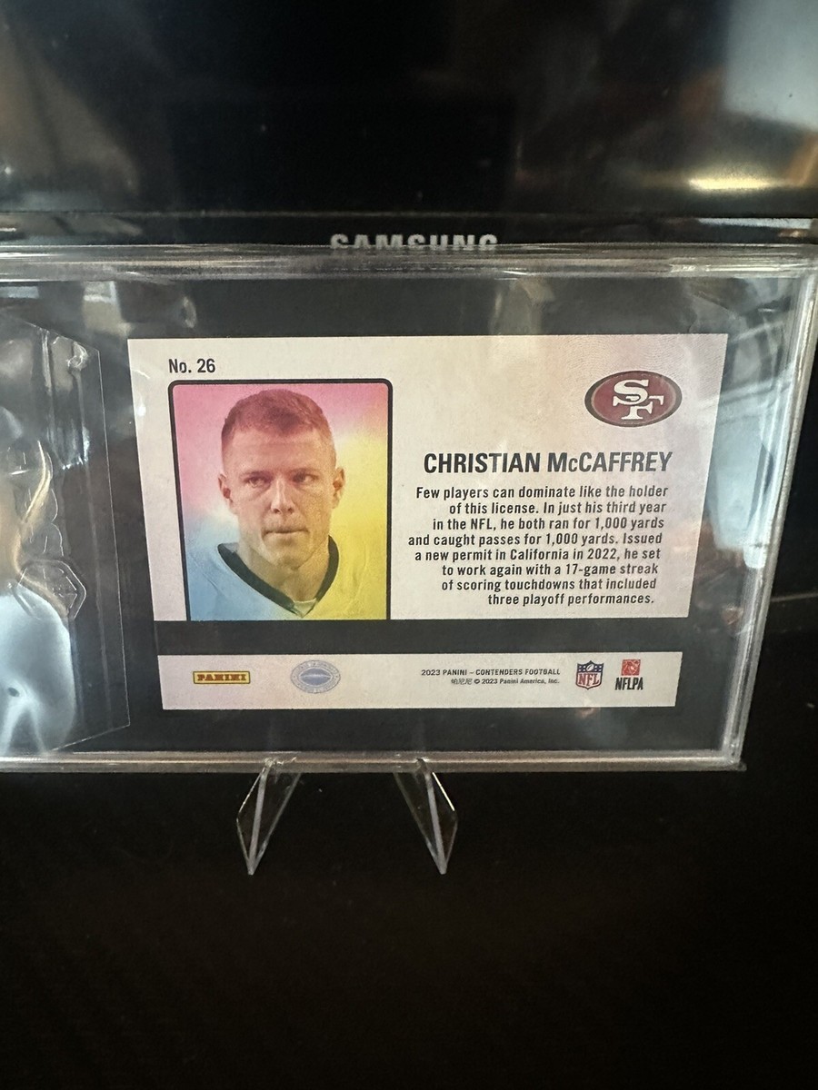 CASE HIT SSP Christian McCaffrey 23-24 Panini Contenders - License