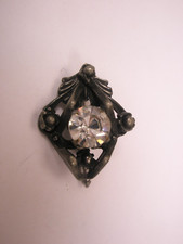 SINGLE 1 1" Rhinestone Vintage LARGE Formal Tux Prom Shirt Stud k23