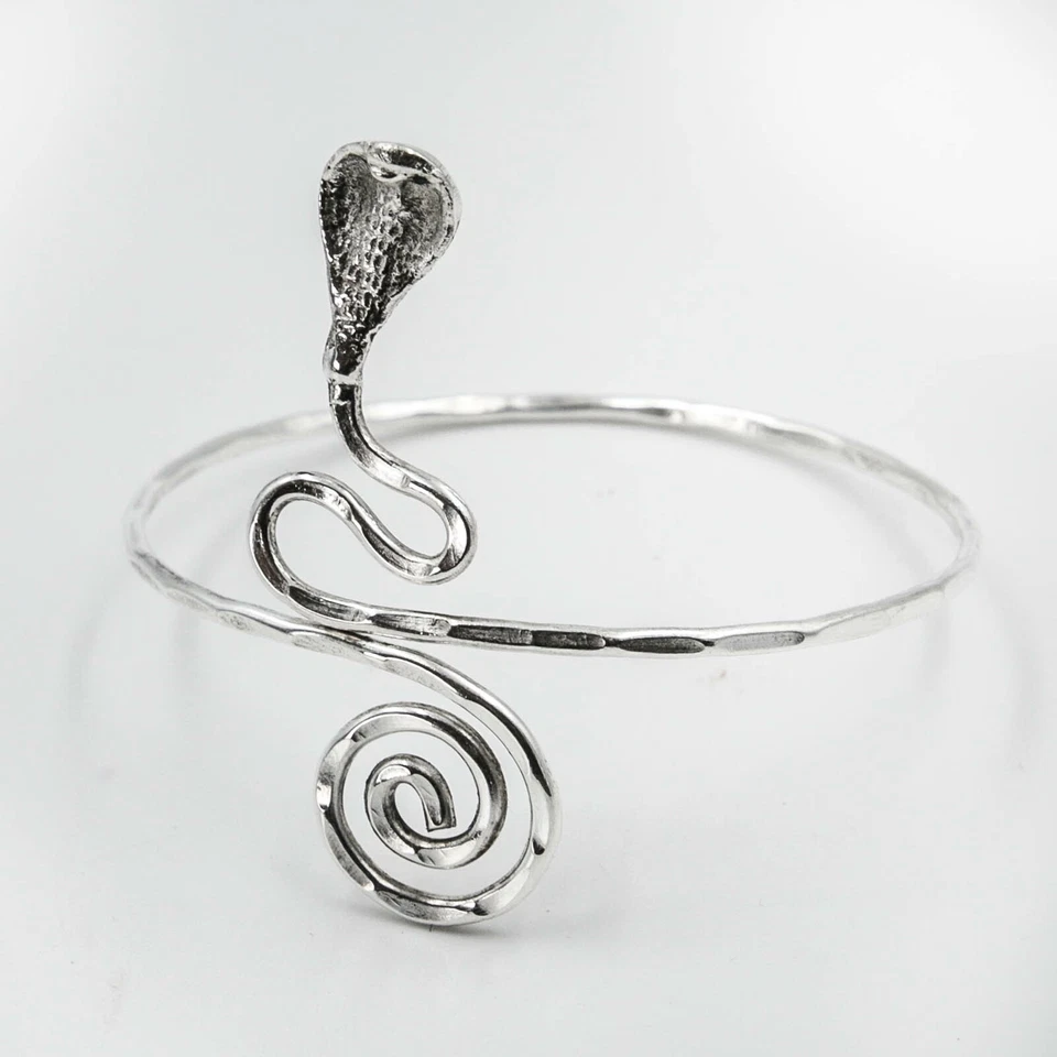 Armreif Oberarmreif Kobra Armspange Schlange Goa Hippie Celtic Druiden Silber K2 - Bild 3 von 4