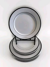 The Cellar Black Stripe Sold At Macy's 4 Dinner 3 Salad Flawless Condition 