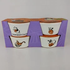 Set of 4 Disney Ceramic Halloween Ramekins Winnie The Pooh Piglet Tigger Eeyore
