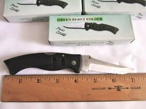 Pocket Knife Frost Cutlery GREEN BERET FOLDER 4" closed 15-071B 7" open