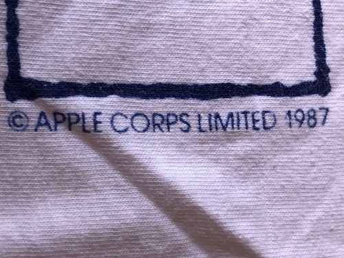 Vintage The Beatles Help White Short-Sleeve T-Shirt 1987 Size Large Apple Corps - Picture 4 of 6