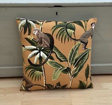 Safari Junge monkey Ochre green beige, brown Country animals Cushion Covers