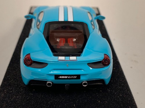 1/43 Looksmart Ferrari 488 Gtb IN Bambino Blu Bianco Strisce Argento Ruote - Picture 7 of 12