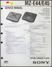 Sony MZ-E45 Original Printed Service Manual MZE45 Minidisk P/N 9-924-929-12