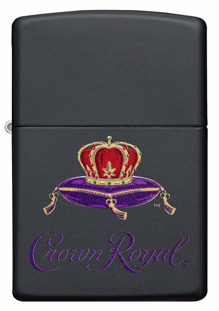 Zippo Windproof Crown Royal Whiskey Lighter, Black Matte, 49754