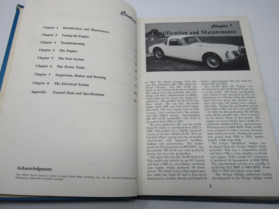 Chilton’s Repair & Tune-up Guide for the MG 1971 tapa dura/ilustrada Foto 3 de 4