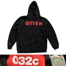 032c Workshop Omen Hoodie Men’s size X-Large in Black / Red