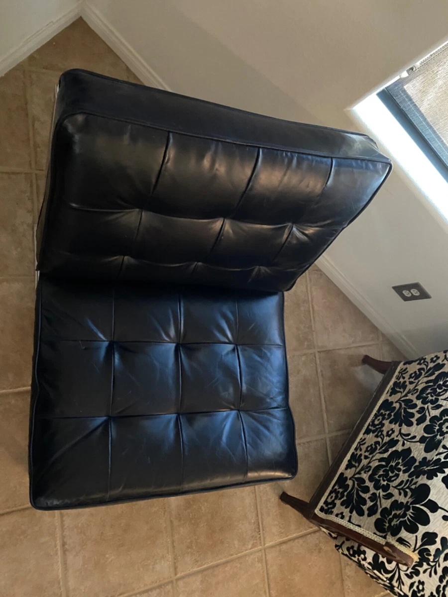 Pair of Barcelona Leather Lounge Chair Replicas from Mathis Brothers | eBay