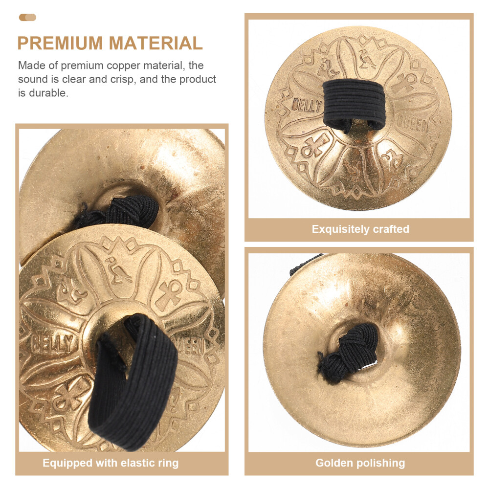 4 Pairs Tibetan Tingsha Cymbals Belly Dancing Finger Musical Instrument