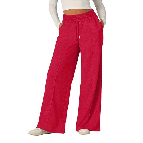 Damen Sporthose Lange Hose Jogginghose Weites Bein Hose Freizeithose - Bild 19 von 34