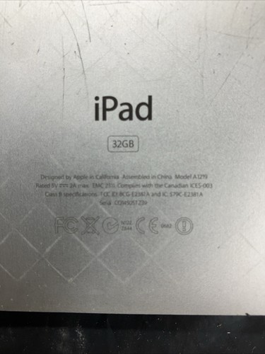 Apple iPad 1st Generation Model A1219 (2010) Silver/Black 32 GB 9.7" - Afbeelding 5 van 12
