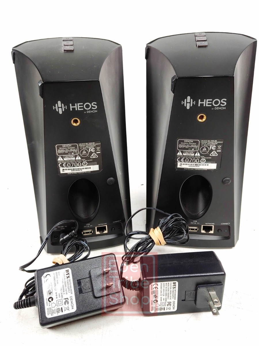 Set of 2 Denon HEOS 3 Wireless Speakers With Chargers | eBay