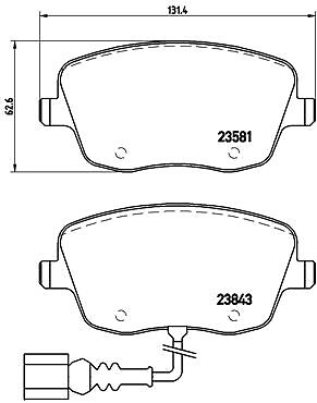 Brembo Bremsscheiben Xtra Line + BeläGe Vorne Hinten FüR Skoda Roomster VW Polo-image
