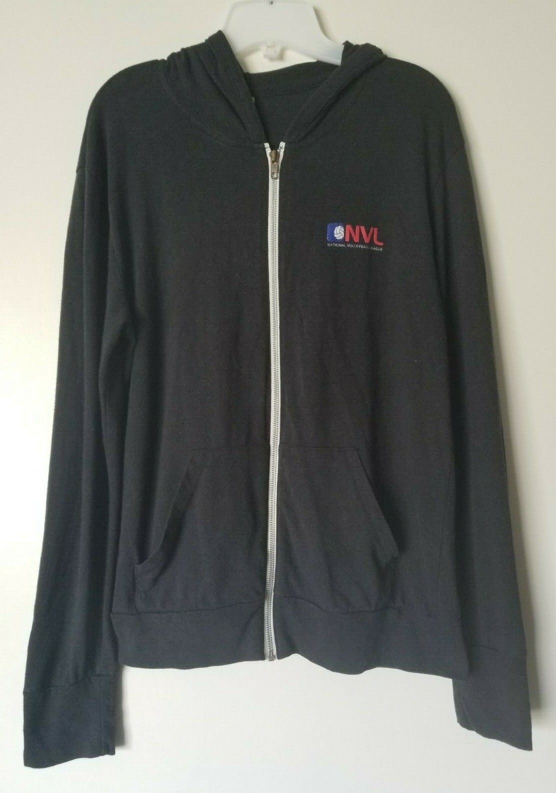 Alternative NVL Solid Basic Black Zip Up Hooded S… - image 1