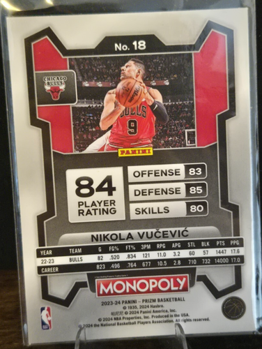 Prizm - 2024 - Nikola Vucevic - #18 Chicago Bulls - SC - Card - Picture 2 of 2