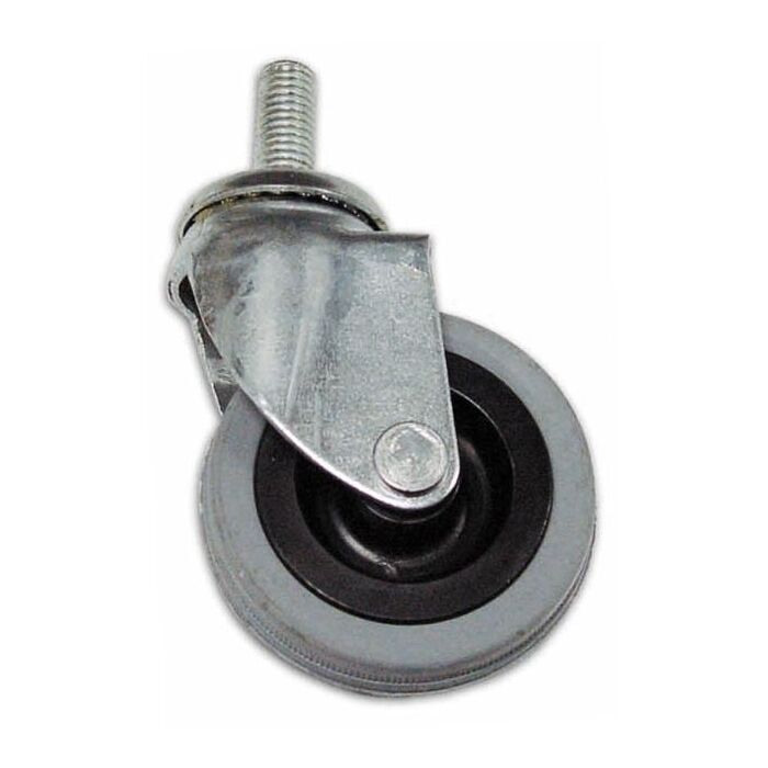 Ruota in Gomma con Perno Girevole DF7 Ø 80 mm Filetto 10x25 mm Portata 40 kg