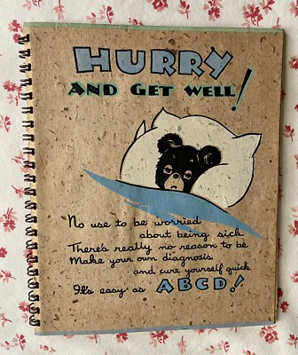 Vintage 1930s Get Well Teddy Bear Wir-O Binding Hallmark Greeting Card Booklet | eBay Vintage 1930s Get Well Teddy Bear Wir-O Binding Hallmark Greeting Card Booklet | eBay