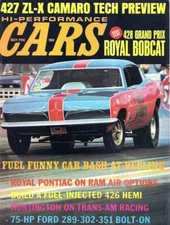 1969 Camaro Motion, Grand Pix Royal Bobcat, Corvette in vintage Cars Magazine