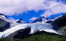 Landscape mountains clouds glacier Custom Gaming Mat Desk