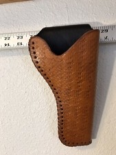 “Geometric Design 1” Custom Leather Holster Hand Tooled & Laced Made in The USA