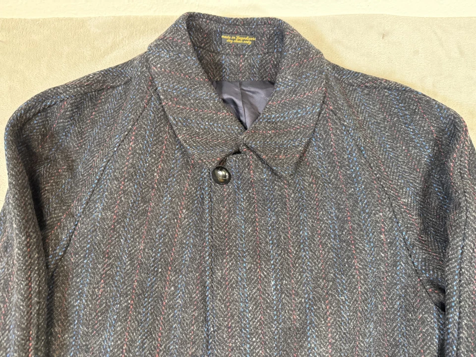 Vintage Harvard Coop Society Wool Overcoat Mens Size 42  Gray Made in Yugoslavia - Image 3 of 4