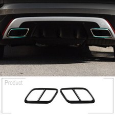 Black Exhaust Muffler Tail Pipe Cover For Land Rover Range Rover Velar 2017-2020
