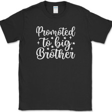 Promoted To Big Brother T-Shirt Funny Kids New Baby Family Humor Tee