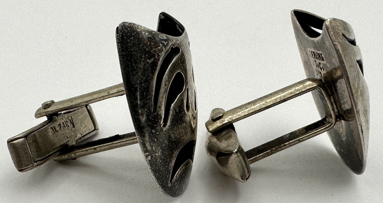 Vintage Sterling Silver Cufflinks Sock & Buskin T… - image 5