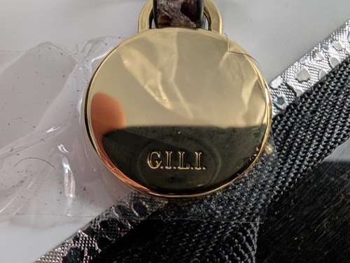 Hand bag, Tote, Shoulder bag, G.I.L.I. Black Leather, New - Picture 2 of 8