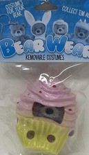 Bear Wear Mini Squishy Rubber Keychain Cupcake