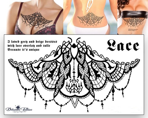 Tatuaje temporal de árabe grande espalda pecho arte para | eBay