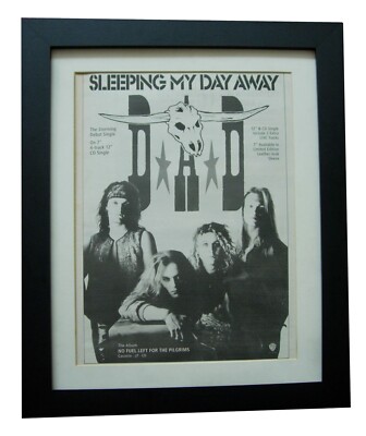 DAD+Sleeping My Day Away+POSTER+AD+RARE ORIGINAL 1989+FRAMED+FAST WORLD SHIP