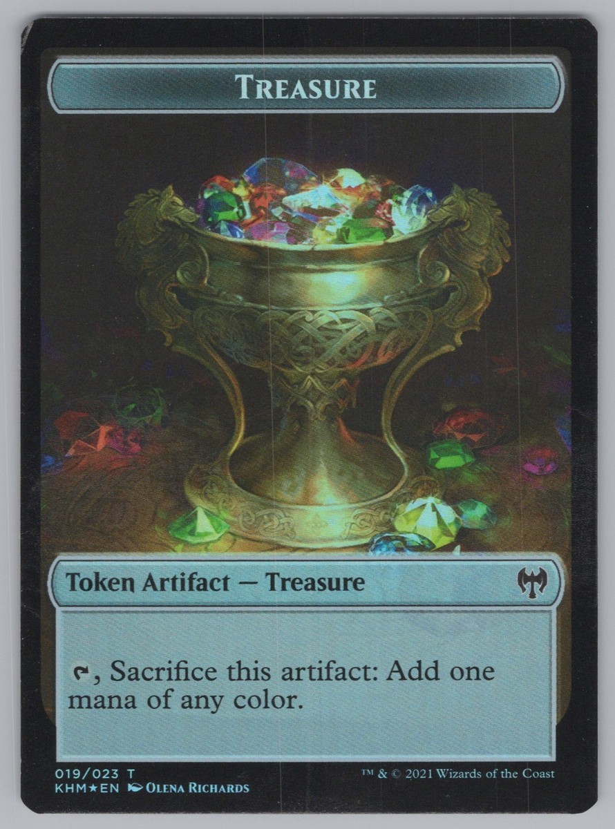 MTG Foil Double-sided Token - KHM - Shard / Treasure -H437 | eBay