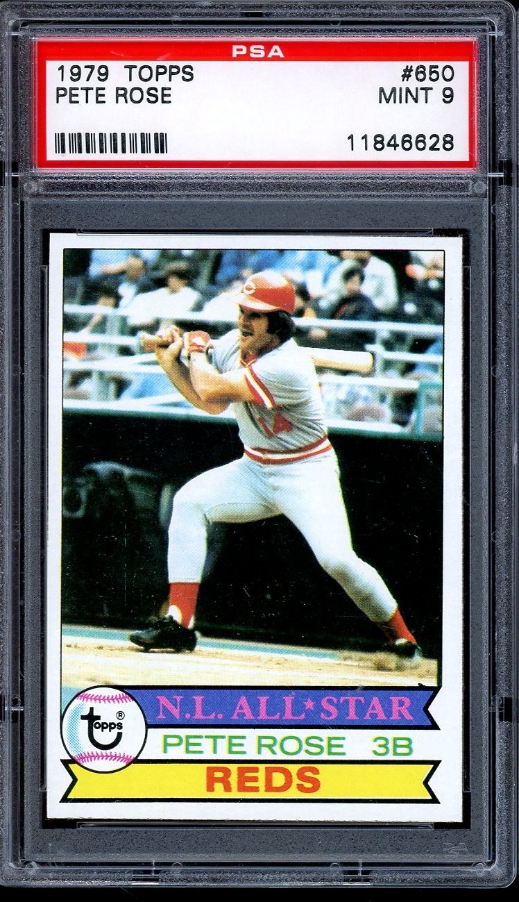 1979 Topps Baseball #650 Pete Rose PSA 9