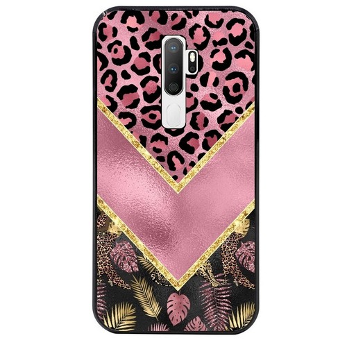 Coque noire pour OPPO A5 A9 2020 motif chevron leopard - Téléphonie