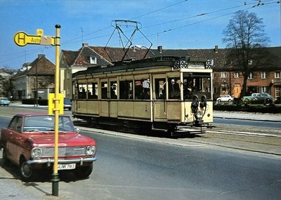 AK Berlin Tempelhof Tram 96  1966 Oldtimer 