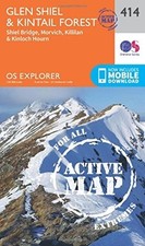 OS Explorer Map Active (414) Glen Shiel and Kintail For - Map NEW Ordnance Surve