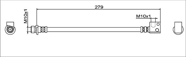Metzger Bremsschlauch 4111943 Greenparts FüR Honda, Hinterachse Links, Innen-image