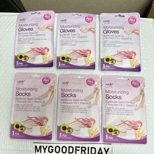 Epielle Moisturizing 3 Gloves 3 Socks Hydrating Spa Soothes Crack Hands Feet