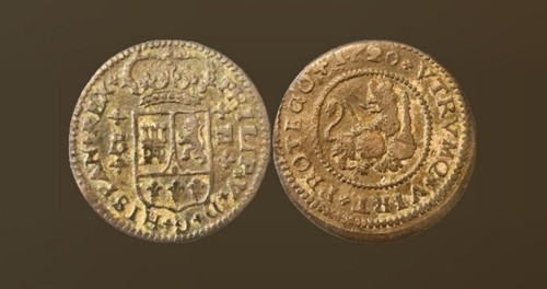 SPAIN 2 Maravedis 1720 B - Copper - Philip V - Picture 1 of 3