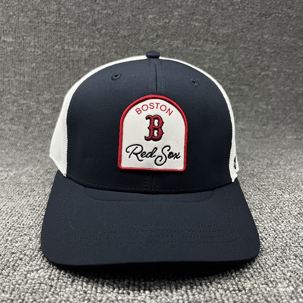 New '47 Brand Boston Red Sox Trucker Snapback Hat Mesh Cap Navy/White