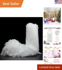 Christmas Fake Snow Decor, Fiber Artificial Snow Cotton Snow Fluffy Indoor De...